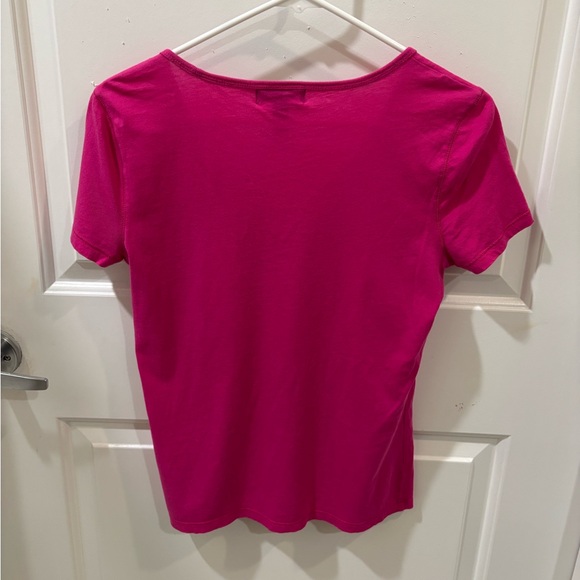 Ralph Lauren Pink V-Neck Tee - Picture 2 of 3